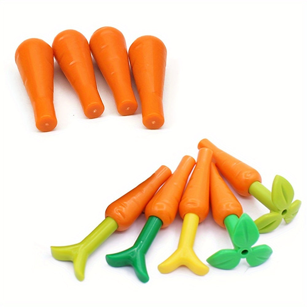 Mini Carrot Building Blocks Set Assorted Colors DIY Family Farm Vegetable Plants