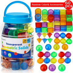 Translucent 3D Geometric Shapes for Kids