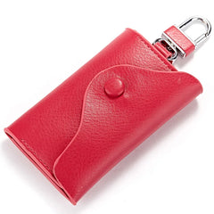 esiposs Men Car Key Holder Leather Double Zipper Motor Key Case