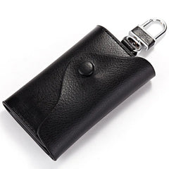 esiposs Men Car Key Holder Leather Double Zipper Motor Key Case