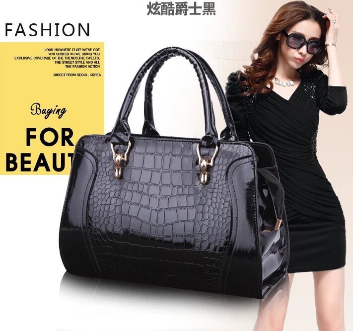 ETN Women Handbag Top-Handle PU Leather Cross-Body Shoulder Bag