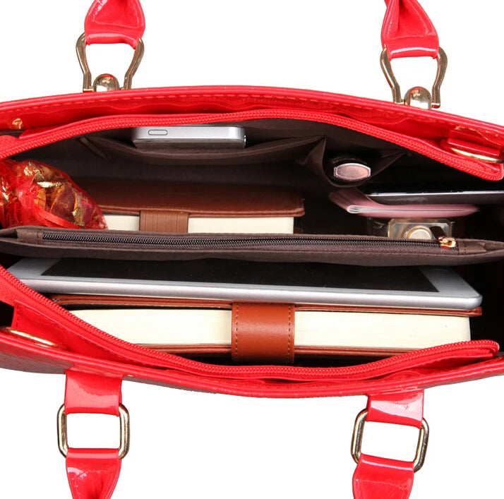 ETN Women Handbag Top-Handle PU Leather Cross-Body Shoulder Bag