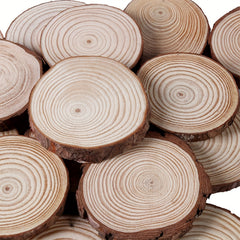 10pcs Natural Wood 7.98-9 Unfinished Round Art Thick Wood Pieces