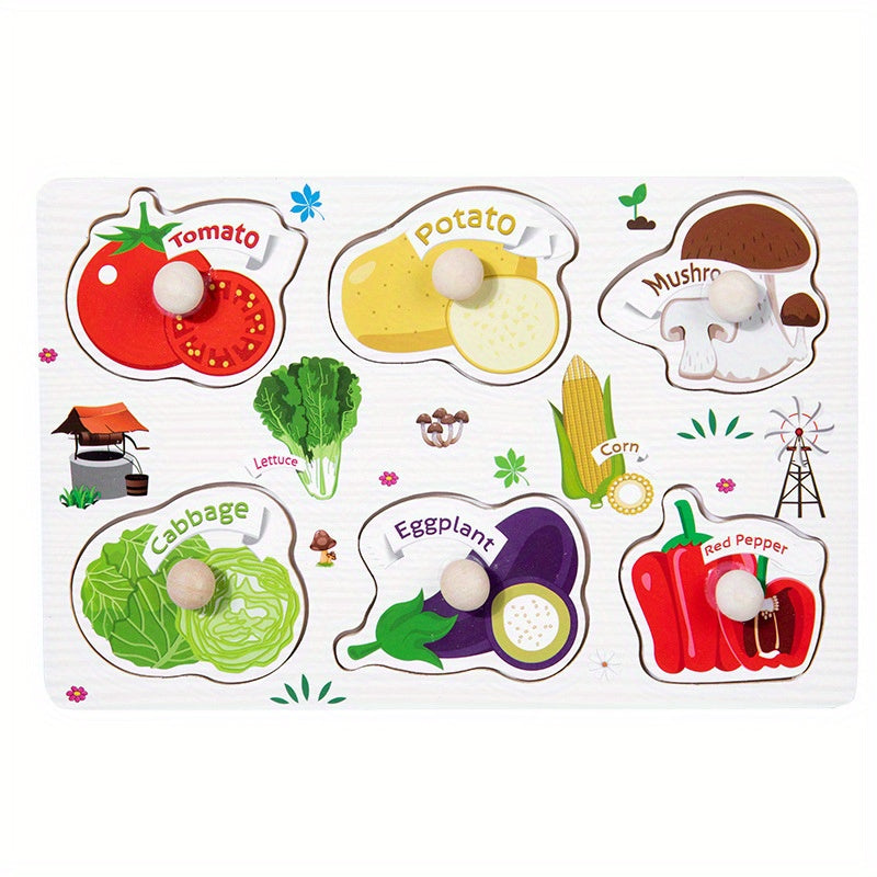 Wooden Hand Scratching Board Animal Cognitive Puzzle