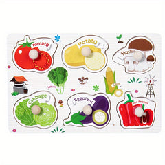 Wooden Hand Scratching Board Animal Cognitive Puzzle