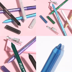 12-Color Long-Lasting Glitter Eyeliner Pen Waterproof Smudge Proof