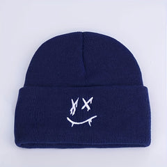 Girls Windproof Knit Beanie Hat with Embroidery