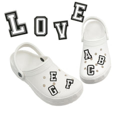 26pc Letters Style Shoe Charms For Clogs Wristband Bracelet Party