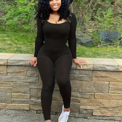 Sexy Bodysuit & Leggings Set Long Sleeve Two Piece