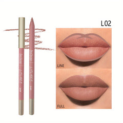 Long Lasting Lip Liner with Sharpener Waterproof Sweatproof Plumping