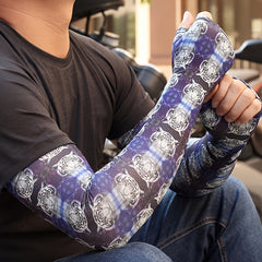 Summer Sunscreen Sleeves Long Tattoo Arm Guard Flower Pattern Sleeves