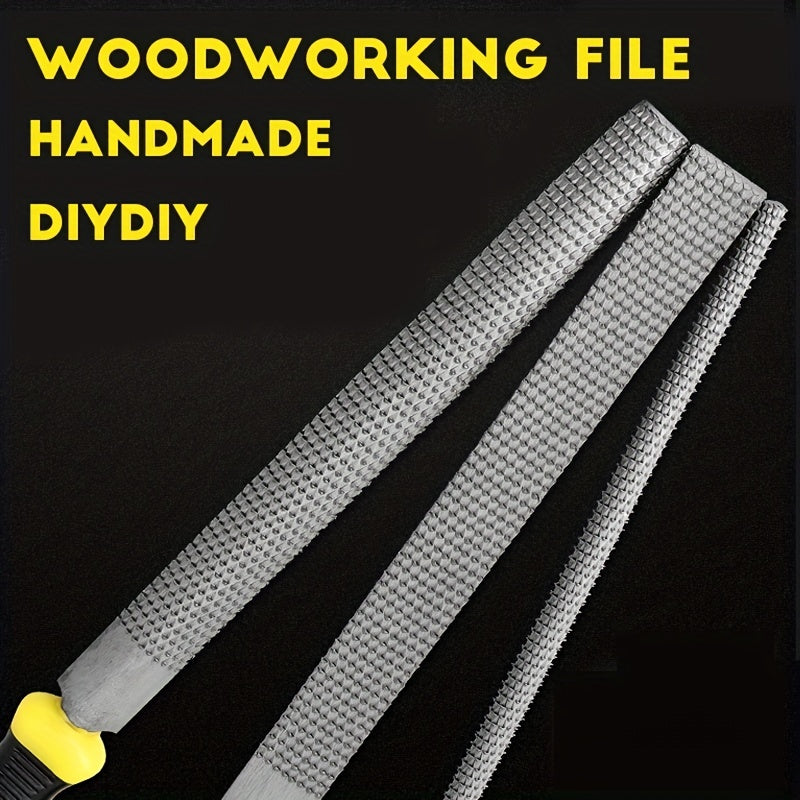 3pcs Wood File Round Half round Flat File Rasp High Carbon Ste
