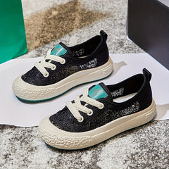Women's Mesh Breathable Flat Shoes Shallow Mouth Casual Versatile Thick Bottom