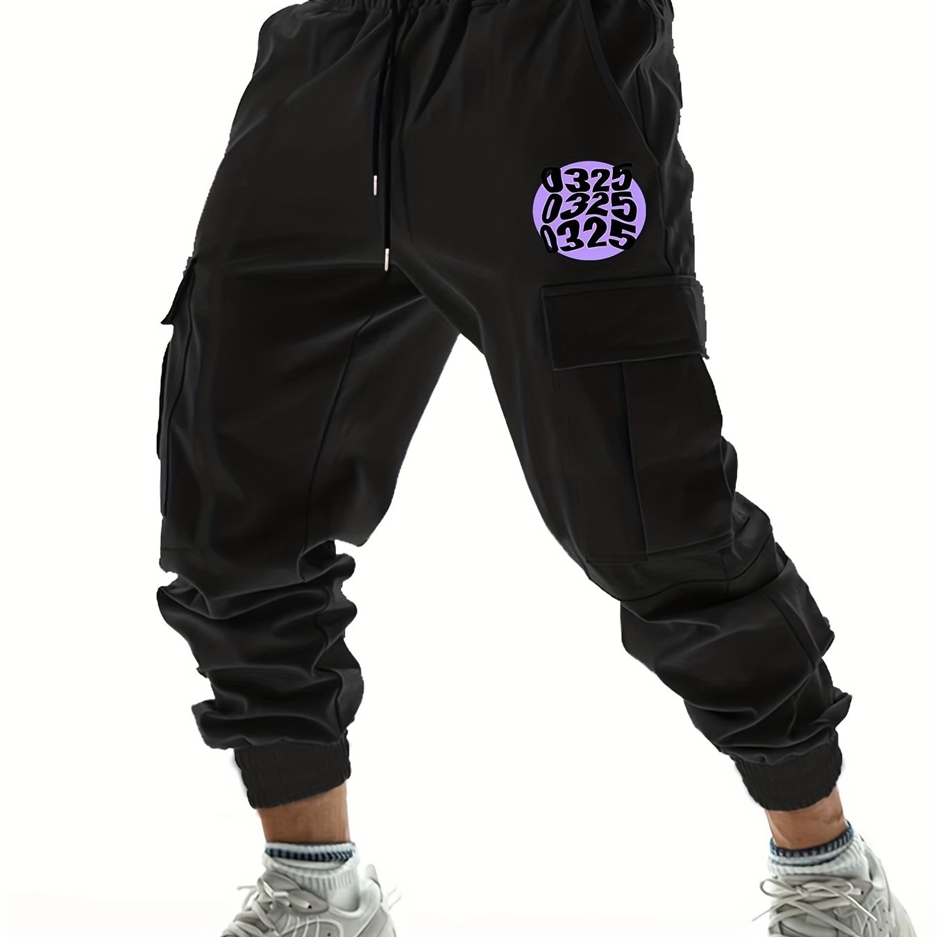Stylish Print Casual Cargo Pants Men's Joggers Spring Summer