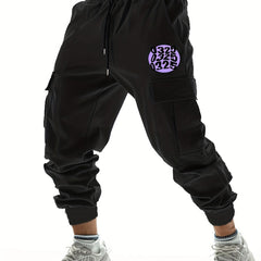 Stylish Print Casual Cargo Pants Men's Joggers Spring Summer