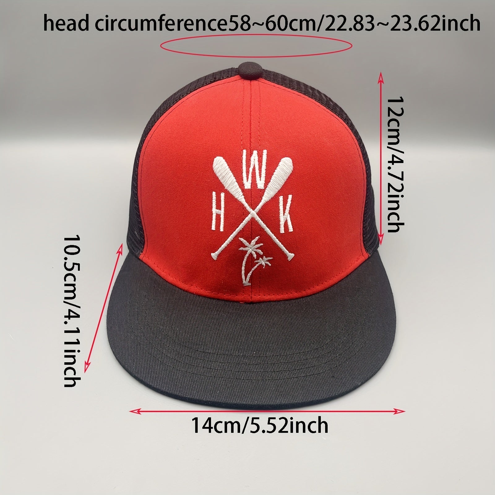 Men's Hip Hop Baseball Cap Flat Brim Breathable Mesh Cap