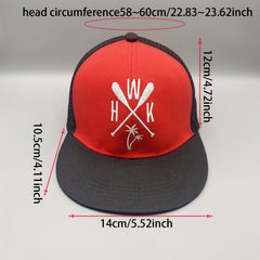 Men's Hip Hop Baseball Cap Flat Brim Breathable Mesh Cap