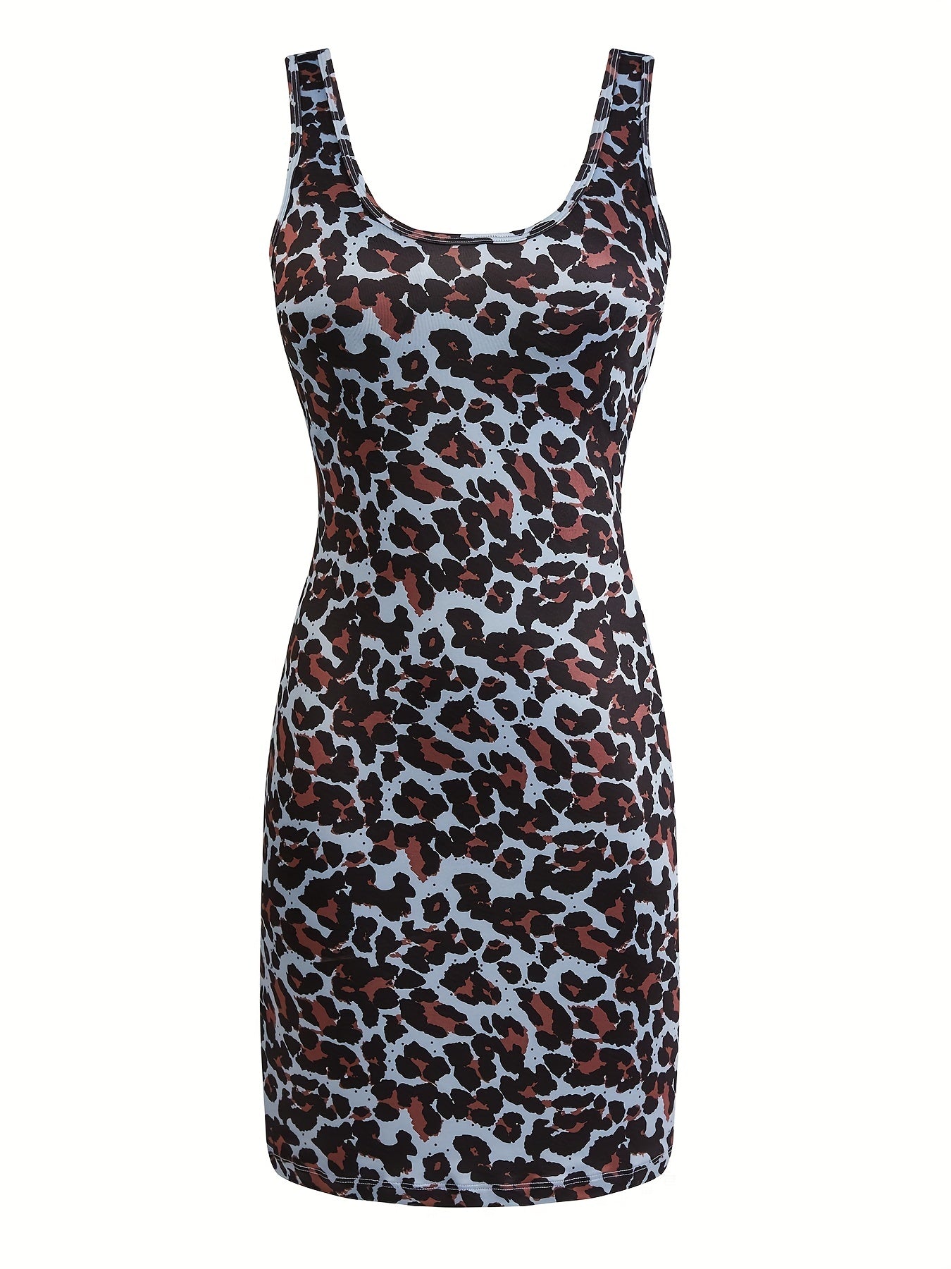 Leopard Print Yoga Sports Fitness Tank Dress