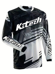 Men's Cycling Jersey Long Sleeves Moisture Wicking Shirt