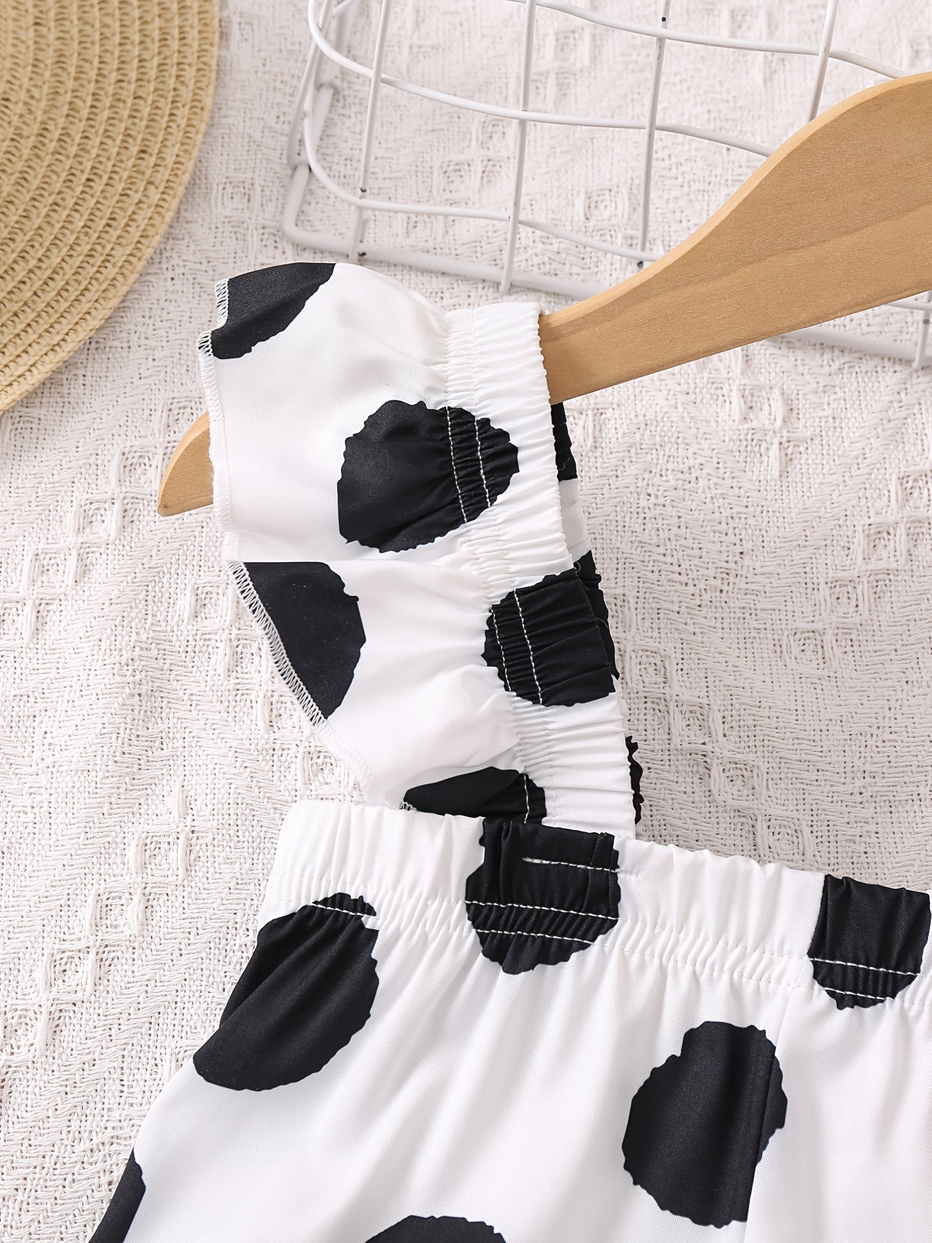 Baby Girls Polka Dot Ruffles Romper Jumpsuit Toddler Clothes