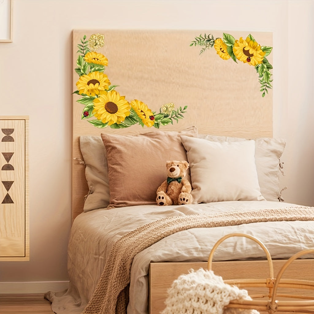 Yellow Sunflower Window Sticker - Brighten Up Your Home