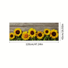 Sunflower Kitchen Rug Absorbent Non Slip Stain Resistant Waterproof Mat