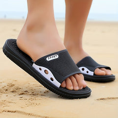 Men's Casual Non Slip Slides with Open Toe for Indoor Outdoor Beach