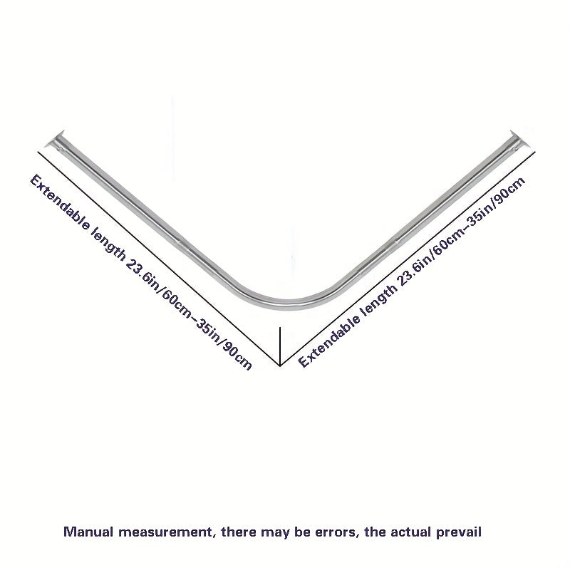 Telescopic Curved Rod Multifunctional Shower Curtain Rod Clothes Drying Rod