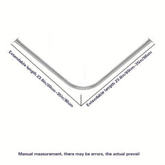 Telescopic Curved Rod Multifunctional Shower Curtain Rod Clothes Drying Rod