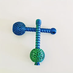 2pcs Gradient Decompression Rotating Mallet Office Adult Toy