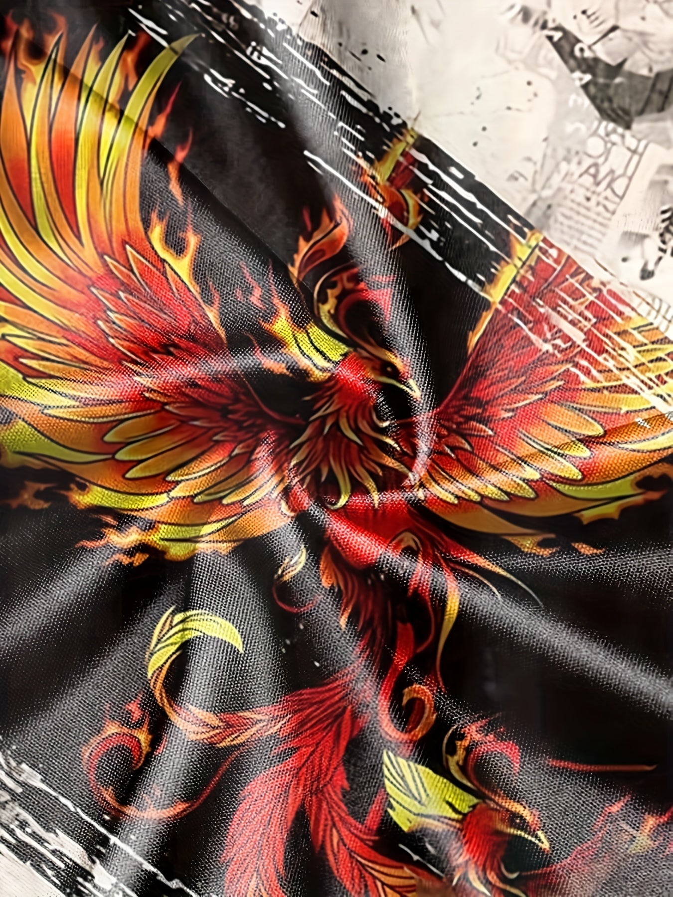 Men's Phoenix 3D Print T Shirt Short Sleeve Tee for Summer