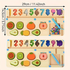 Magnetic Pen Rolling Ball Game Shape Number Matching Building Blocks