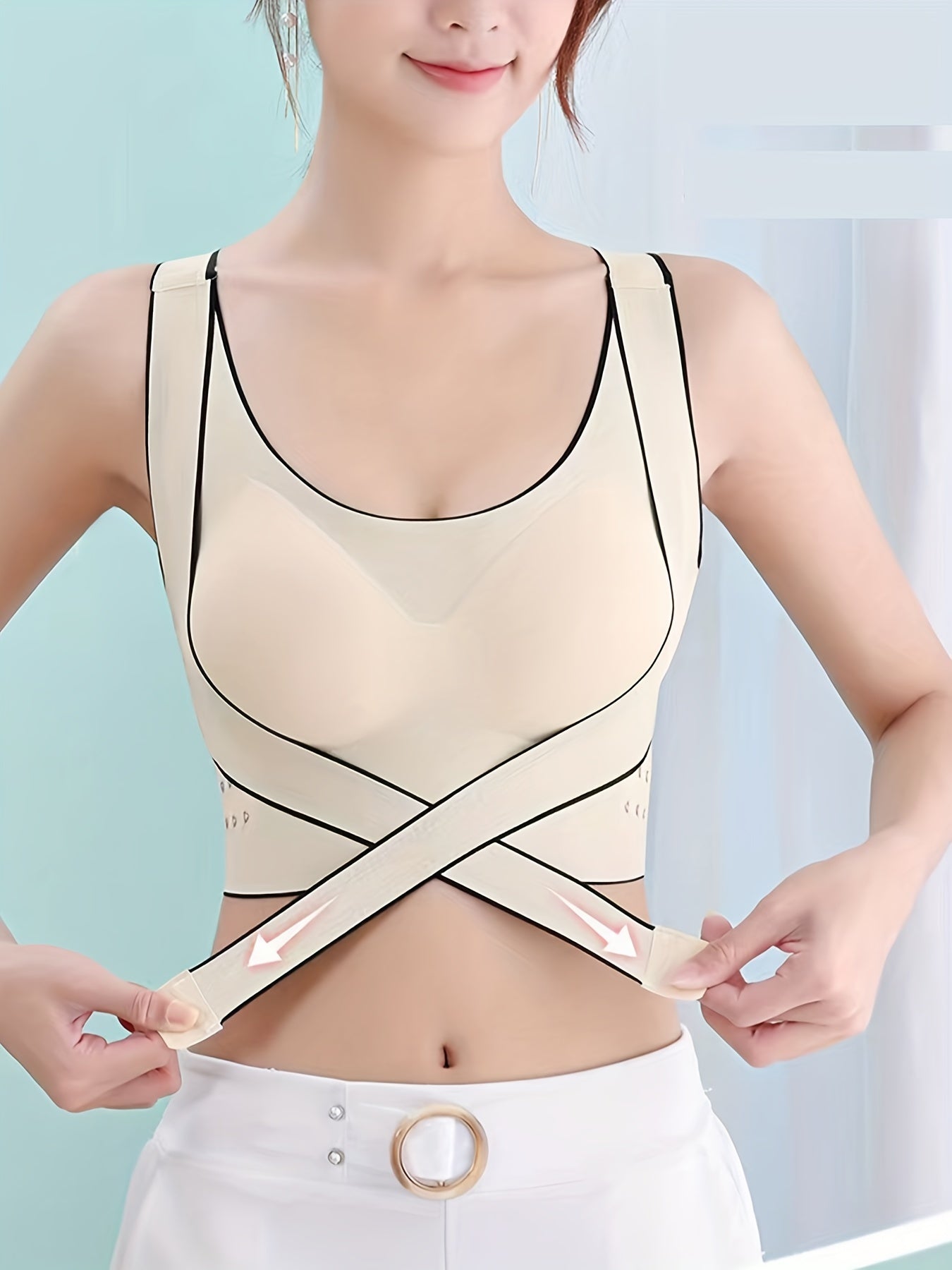 4pcs Front Buckle Sports Bras Comfortable Push Up Intimates