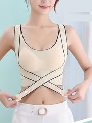 4pcs Front Buckle Sports Bras Comfortable Push Up Intimates
