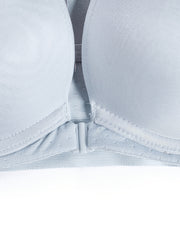 Plunge Bra with Lace Detail Front Closure