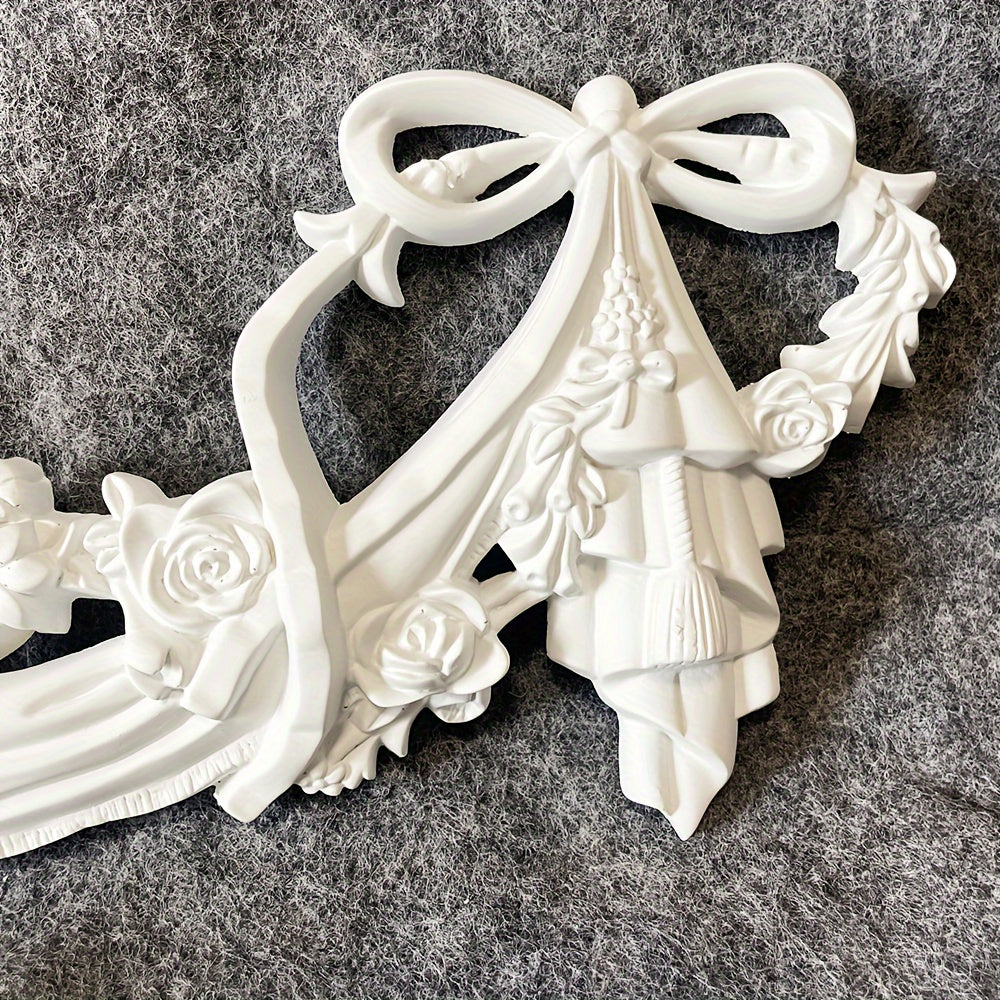 1pc PU Decorative Corner Flower Carved Living Room Ceiling Lamp Panel