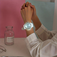LED Rhinestone Luminous Quartz Watch - Assorted Colors