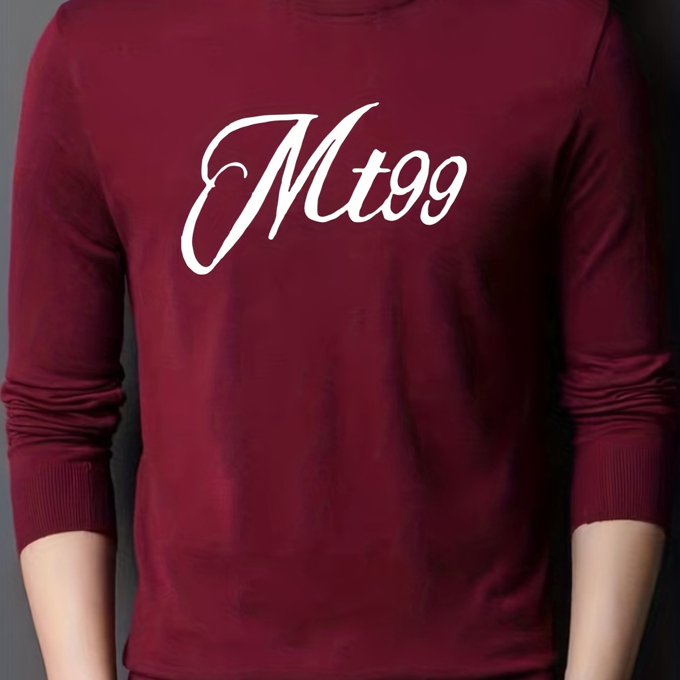 Men's Knitted Crew Neck Sweater for Fall Winter
