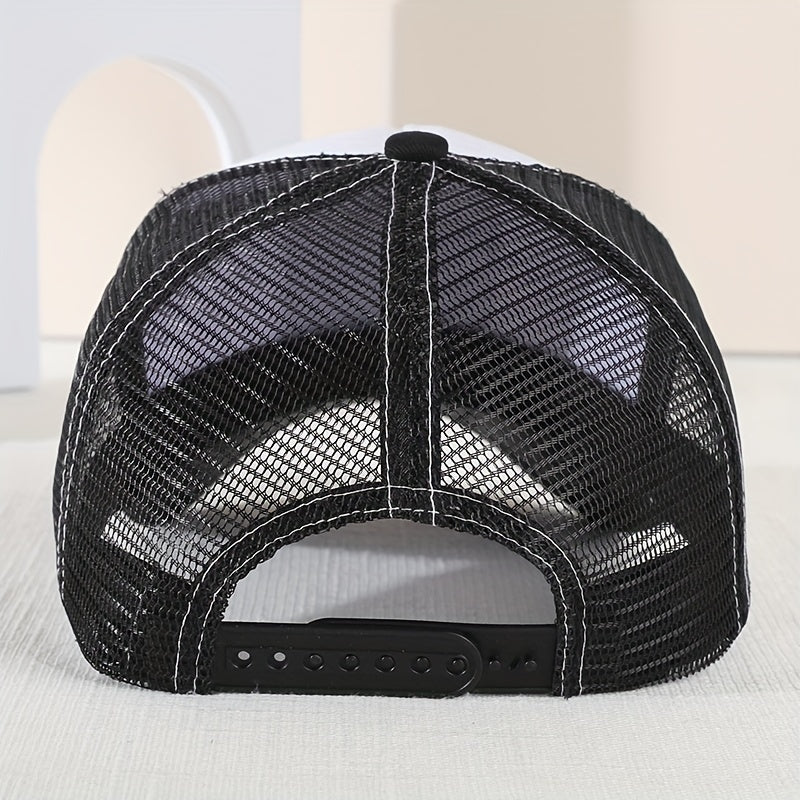 Men's Tiger Embroidered Baseball Cap Summer Mesh Animal Peaked Cap