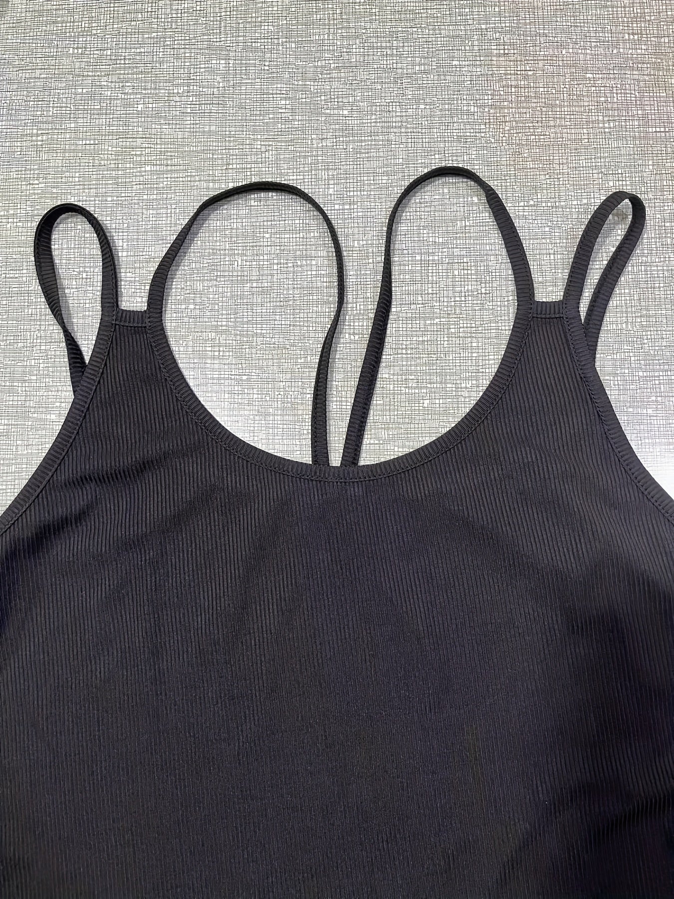 Solid Cutout Straps Tank Top Summer Sleeveless Top