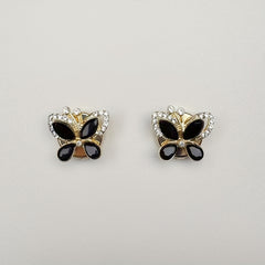 Butterfly Rhinestone Embellished Button-Up Cover Shirts for Men and Women