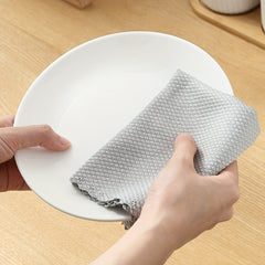 5pcs Fish Scale Glass Wiping Cloth Microfiber Cleaning Towel