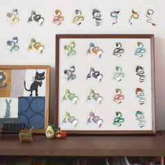 60pcs Dragon Anime Graffiti Stickers DIY Materials