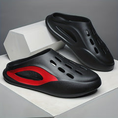 Men's Lightweight Slip On Foam Clogs Hollow Out Non Slip Garden Shoes