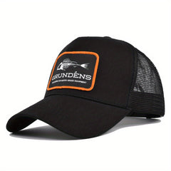 Fishbone Patch Mesh Trucker Hat Adjustable Dad Cap