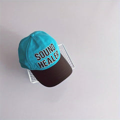 Kids' Letter Embroidery Peaked Hat, Quick Drying