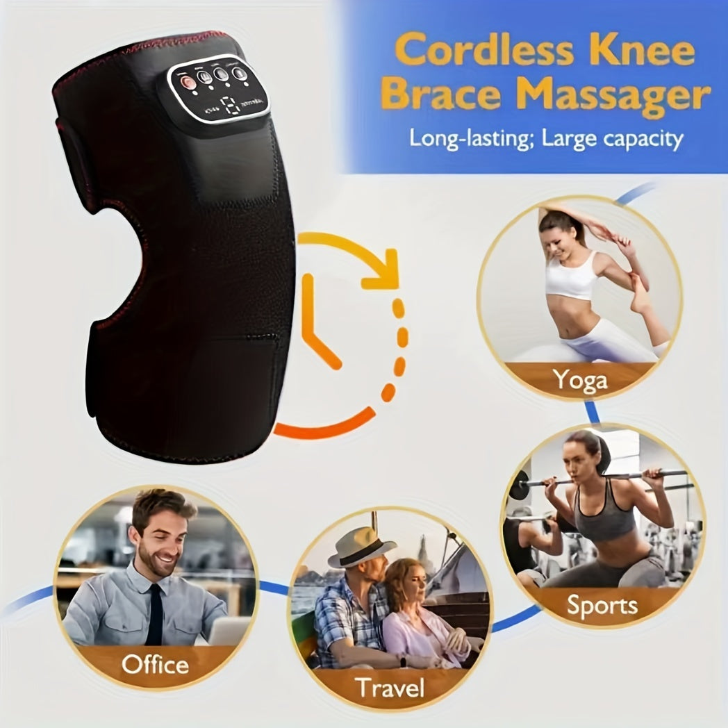 Knee Hot Compress Massager Physiotherapy Joint Brace Vibration Heating Pad