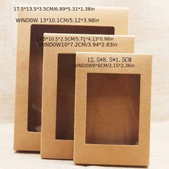 10pcs DIY Paper Box With Window Cake Packaging for Wedding Party