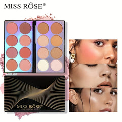 16 Colors Matte Eyeshadow Palette Blush Contouring Face Brightening