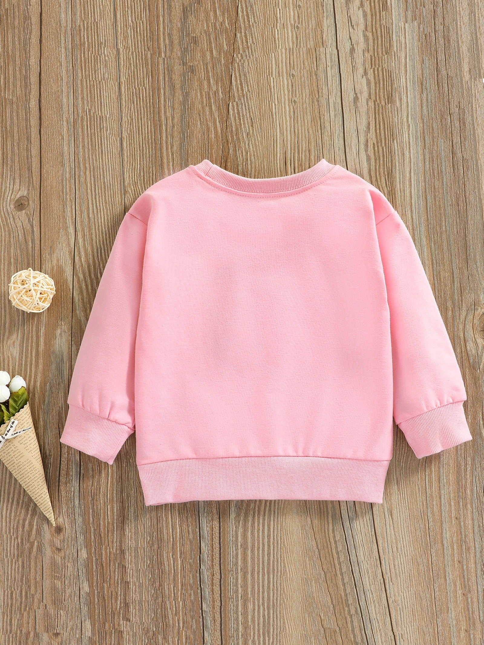 Toddler Girls Letter Print Sweatshirt, Long Sleeve
